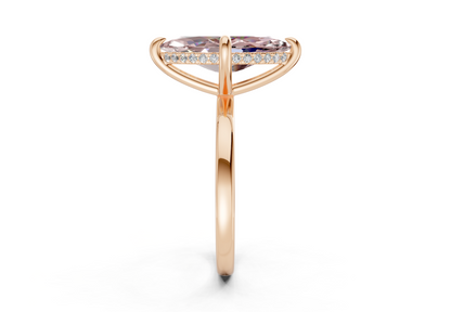 Solstice Pink Diamond Solitaire Marquise Cut 2mm Engagement Ring