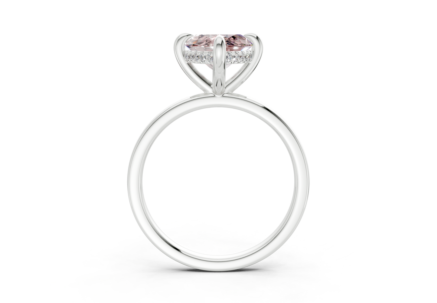 Solstice Pink Diamond Solitaire Marquise Cut 2mm Engagement Ring