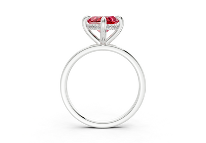 Solstice Ruby Gemstone Solitaire Marquise Cut 2mm Engagement Ring