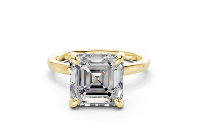 Solstice Diamond Solitaire Asscher Cut 1.8mm Engagement Ring