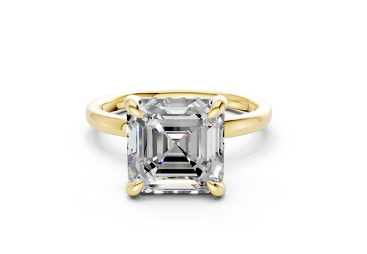 Solstice Diamond Solitaire Asscher Cut 2.3mm Engagement Ring