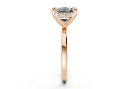 Solstice Diamond Solitaire Asscher Cut 2.3mm Engagement Ring