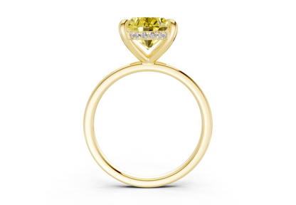 Solstice Yellow Diamond Solitaire Oval Cut 2mm Engagement Ring