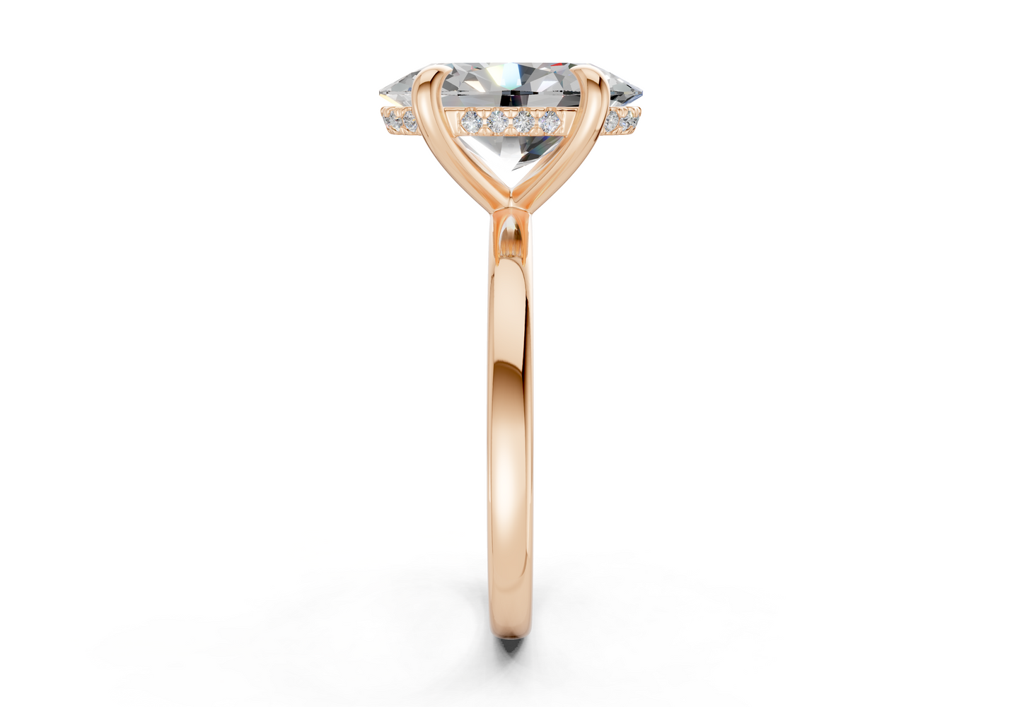 Solstice Diamond Solitaire Oval Cut 2mm Engagement Ring