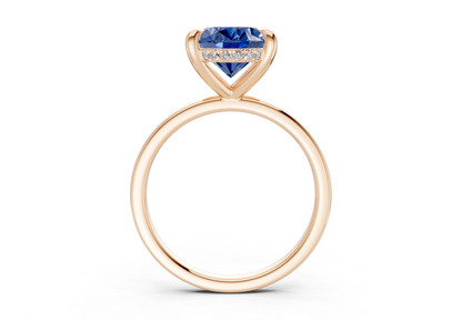 Solstice Sapphire Gemstone Solitaire Oval Cut 2mm Engagement Ring