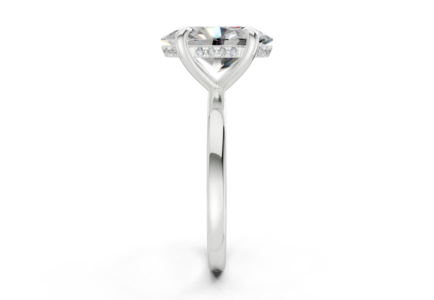 Solstice Diamond Solitaire Oval Cut 2mm Engagement Ring