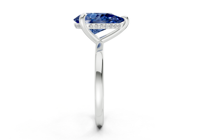 Solstice Sapphire Gemstone Solitaire Pear Cut 2.3mm Engagement Ring