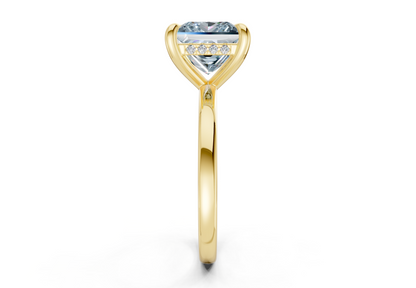 Solstice Blue Diamond Solitaire Princess Cut 1.8mm Engagement Ring