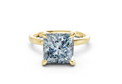 Solstice Blue Diamond Solitaire Princess Cut 1.8mm Engagement Ring