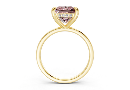 Solstice Pink Diamond Solitaire Princess Cut 1.8mm Engagement Ring