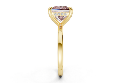 Solstice Pink Diamond Solitaire Princess Cut 1.8mm Engagement Ring
