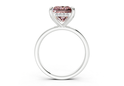 Solstice Pink Diamond Solitaire Princess Cut 1.8mm Engagement Ring