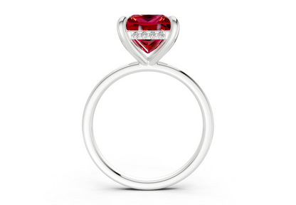 Solstice Ruby Gemstone Solitaire Princess Cut 2.3mm Engagement Ring