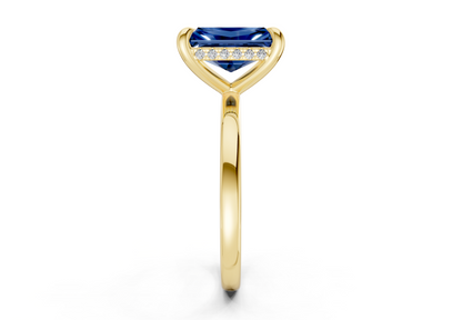 Solstice Sapphire Gemstone Solitaire Radiant Cut 2mm Engagement Ring