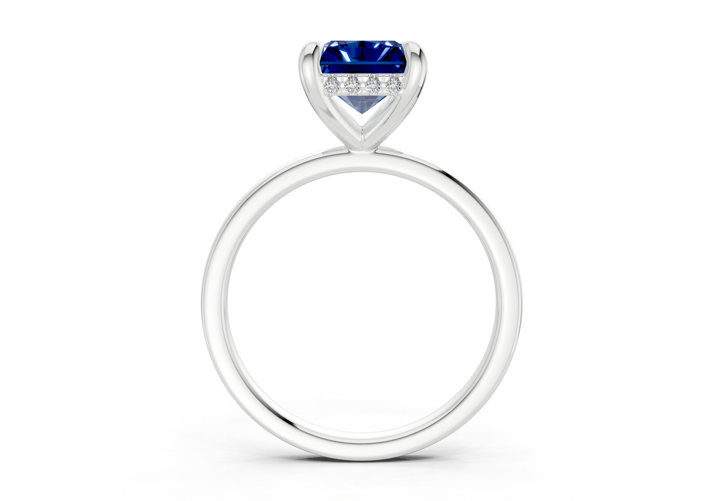 Solstice Sapphire Gemstone Solitaire Radiant Cut 2mm Engagement Ring