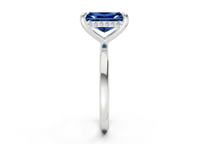 Solstice Sapphire Gemstone Solitaire Radiant Cut 2mm Engagement Ring