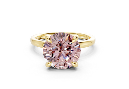 Solstice Pink Diamond Solitaire Round Cut 2mm Engagement Ring