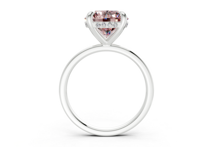 Solstice Pink Diamond Solitaire Round Cut 2mm Engagement Ring