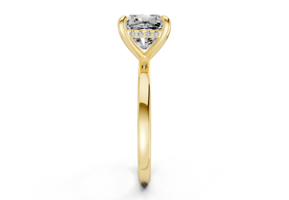 Solstice Diamond Solitaire Cushion Squareuare Cut 2.3mm Engagement Ring