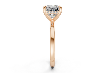 Solstice Diamond Solitaire Cushion Squareuare Cut 2.3mm Engagement Ring