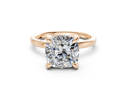 Solstice Diamond Solitaire Cushion Squareuare Cut 2.3mm Engagement Ring