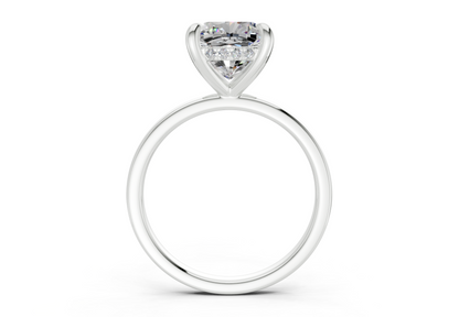 Solstice Diamond Solitaire Cushion Squareuare Cut 2.3mm Engagement Ring