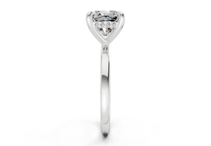 Solstice Diamond Solitaire Cushion Squareuare Cut 2.3mm Engagement Ring