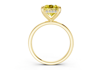 Solstice Yellow Diamond Solitaire Radiant Squareuare Cut 2.3mm Engagement Ring