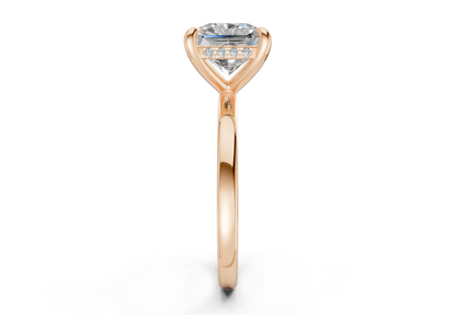 Solstice Diamond Solitaire Radiant Squareuare Cut 2.3mm Engagement Ring