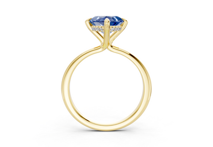 Marlowe Sapphire Gemstone Solitaire Marquise Cut 1.6mm Engagement Ring