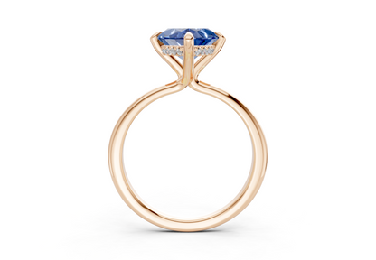 Marlowe Sapphire Gemstone Solitaire Marquise Cut 1.6mm Engagement Ring