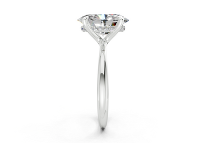Marlowe Diamond Solitaire Oval Cut 1.6mm Engagement Ring