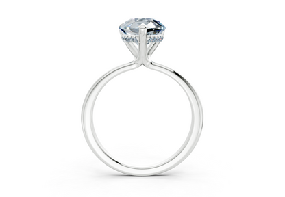 Marlowe Blue Diamond Solitaire Pear Cut 1.6mm Engagement Ring