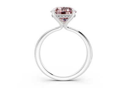 Marlowe Pink Diamond Solitaire Round Cut 1.6mm Engagement Ring