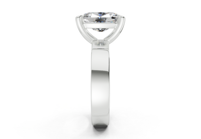 Cascade Diamond Solitaire Elongated Cushion Cut 4mm Engagement Ring