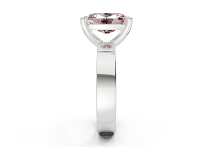 Cascade Pink Diamond Solitaire Elongated Cushion Cut 4mm Engagement Ring