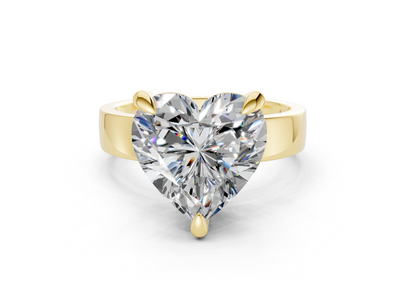 Cascade Diamond Solitaire Heart Cut 4mm Engagement Ring