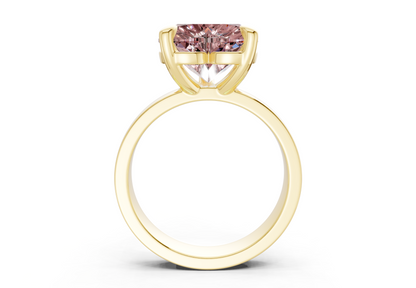 Cascade Pink Diamond Solitaire Heart Cut 4mm Engagement Ring