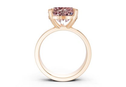 Cascade Pink Diamond Solitaire Heart Cut 4mm Engagement Ring