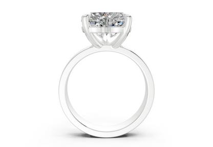 Cascade Diamond Solitaire Heart Cut 4mm Engagement Ring