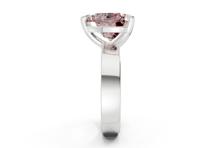 Cascade Pink Diamond Solitaire Heart Cut 4mm Engagement Ring