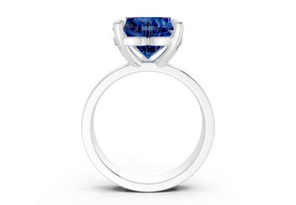 Cascade Sapphire Gemstone Solitaire Heart Cut 4mm Engagement Ring