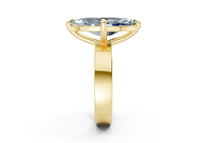 Cascade Blue Diamond Solitaire Marquise Cut 4mm Engagement Ring