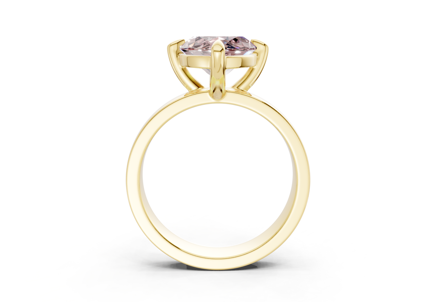 Cascade Pink Diamond Solitaire Marquise Cut 4mm Engagement Ring
