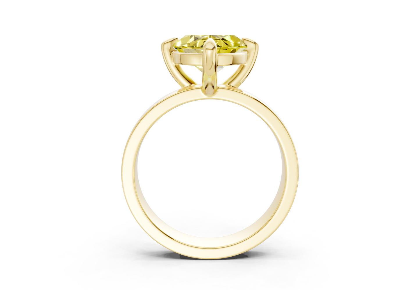 Cascade Yellow Diamond Solitaire Marquise Cut 4mm Engagement Ring