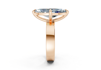 Cascade Blue Diamond Solitaire Marquise Cut 4mm Engagement Ring