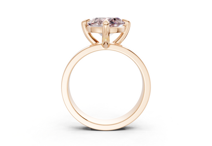 Cascade Pink Diamond Solitaire Marquise Cut 4mm Engagement Ring