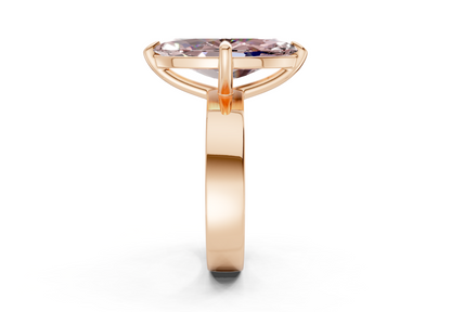 Cascade Pink Diamond Solitaire Marquise Cut 4mm Engagement Ring
