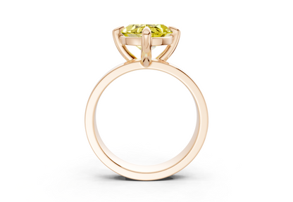 Cascade Yellow Diamond Solitaire Marquise Cut 4mm Engagement Ring