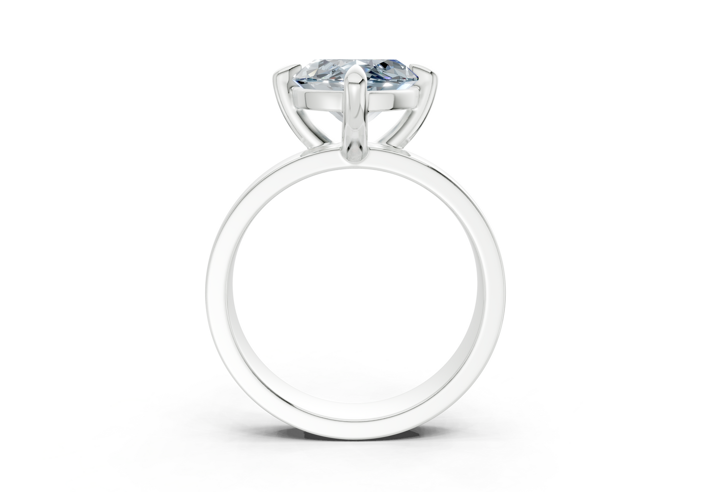 Cascade Blue Diamond Solitaire Marquise Cut 4mm Engagement Ring